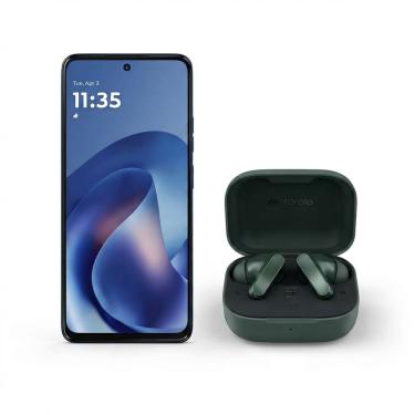 Imagem de Kit Motorola Moto G47 5G 256GB com Fone Moto Buds Bass Bluetooth ANC