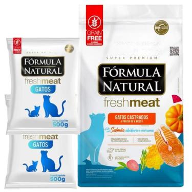Imagem de Fórmula Natural Fresh Meat Salmão Para Gatos Castrados 2 unidade de 50