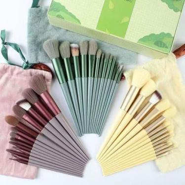 Imagem de Kit 13 Pçs Pincéis De Maquiagem Contorno Kabuki Profissional - Importa