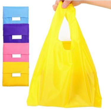 Imagem de Bolsa Sacola Ecologica Ecobag Dobrável Nylon kit 3 peças CBRN19939 - C