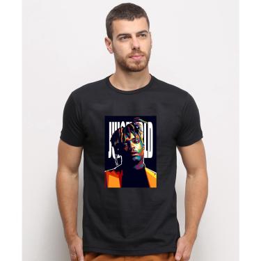 Imagem de Camiseta masculina Preta algodao Juice Wrld Pop Art RApper Famoso
