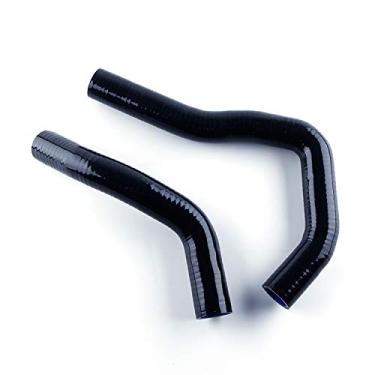Imagem de LUXERAD Tubo de mangueira de radiador de silicone de desempenho de 3 camadas 4,5 mm para HO NDA ACU RA INTEGRA TYPE S TYPE R DC5 K20A RSX (preto)