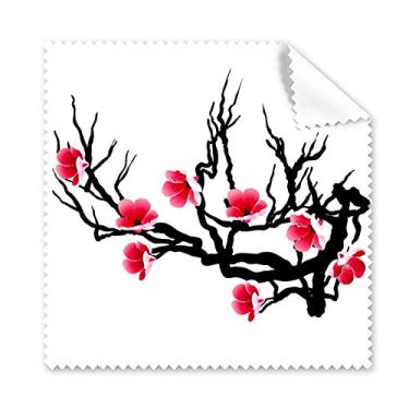 Imagem de Pano de limpeza de tela de telefone com estampa Sakura vermelho e preto, 5 peças