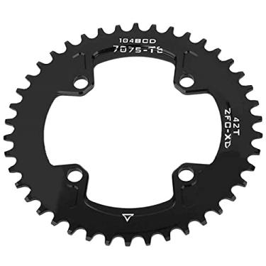 Imagem de OUKENS Anel de corrente larga estreita BCD 104 mm 40T 42T anel de corrente única para pedaleira Shimano AM/XC bicicleta (42T)