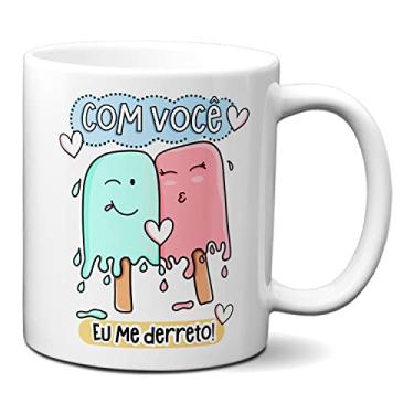 Imagem de Caneca Namorados Fofos Com Você Eu Me Derreto Igual Picolé (Branca)