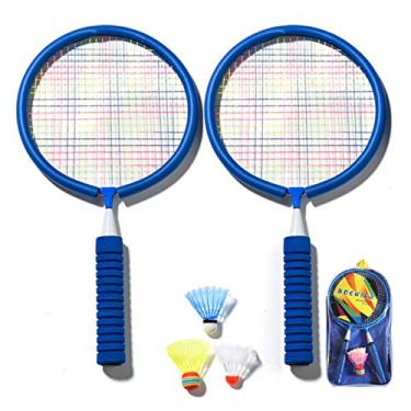 Imagem de raquete badminton infantil - Crianças Tênis Badminton Brinquedos,1 par crianças tênis badminton brinquedos ao ar livre esportes indoor lazer raquetes tênis pai-filho A/z