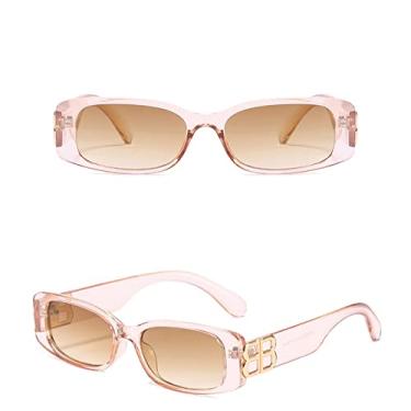 Imagem de Óculos retangulares olho de gato de luxo designer masculino feminino óculos de sol vintage decorativos para condução de carro, C5, China