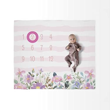 Imagem de Tapete Cenário Para Fotos Mesversário Flores 1,25mx1,45m