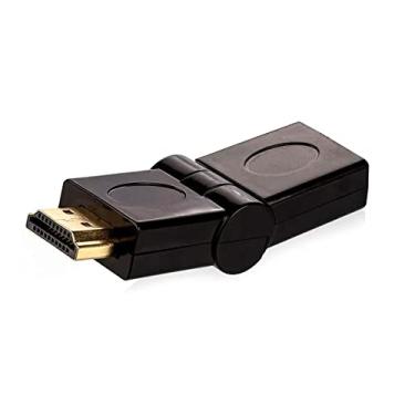 Imagem de Adaptador HDMI Articulado 90º/180º Graus Preto Flexível Macho x Fêmea Compatível Com 1.0 Até 2.0 PC Leitor de DVD HDTV Áudio Vídeo PREMIUM ONYK