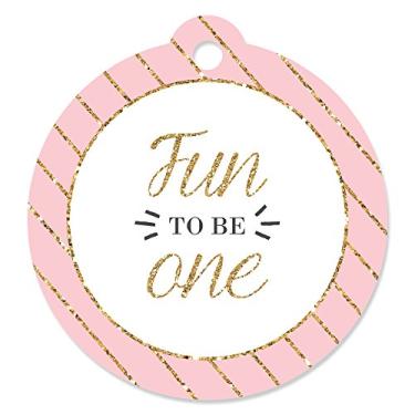 Imagem de Etiquetas de presente para aniversário de 1 ano – Diversão para ser um – Marcadores de presente para o primeiro aniversário (conjunto com 20)