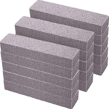 Imagem de Pedras de pomes para limpeza – Pumice Scouring Pad, Grey Pumice Stick Cleaner para remover o anel de vaso sanitário, banheiro, cozinha, piscina, 5,9 x 1,4 x 0,9 polegadas (20 peças)