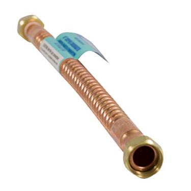 Imagem de Flextron FTWC-C34-18A Conector longo de 45,7 cm para aquecedor de água com FIP de 3/10.2 cm e extremidades FIP de 3/10.2 cm, cobre