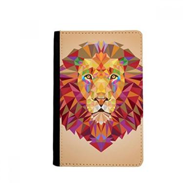 Imagem de Porta-passaporte colorido leão animal caixa costura porta-passaporte Notecase Burse capa carteira porta-cartão, Multicolor
