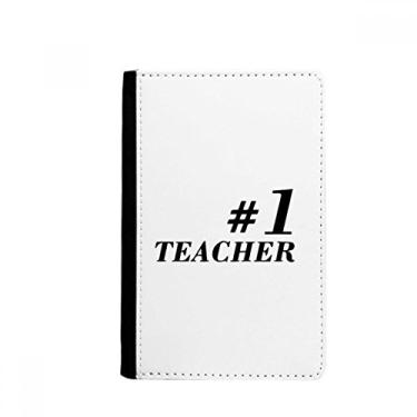 Imagem de Número 1 porta-passaporte com citação de professor estudante Notecase Burse carteira capa porta-cartão, Multicolor