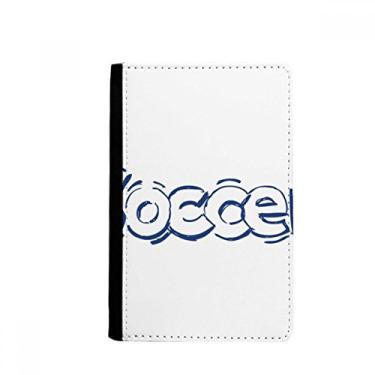 Imagem de Carteira de futebol azul futebol padrão frontal porta-passaporte Notecase Burse capa para cartão, Multicolor