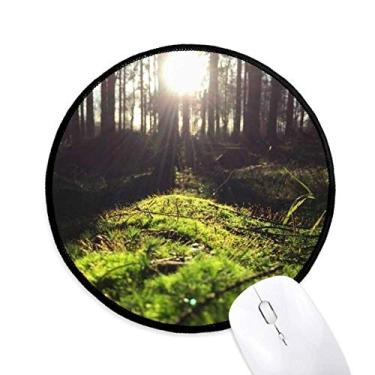 Imagem de Mouse Pad Cenário da Natureza da Ciência Silvicultura Tapete Redondo para Computador