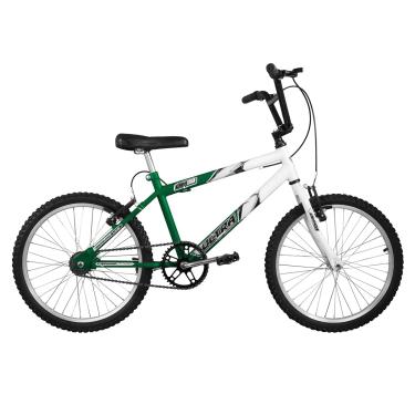Imagem de Bicicleta de Passeio Ultra Bikes Esporte Bicolor Aro 20 Reforçada Freio V-Brake Infantil Juvenil Verde/Branco