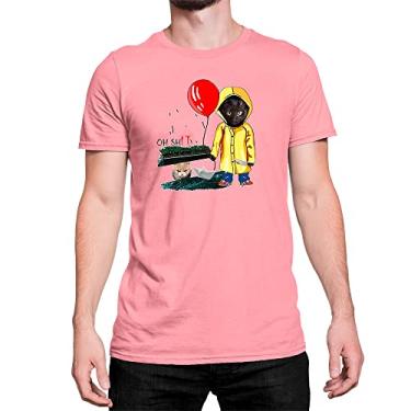 Imagem de Camiseta T-Shirt Oh Shit Gato Cat Chucky It A Coisa Algodão Cor:Rosa;Tamanho:M