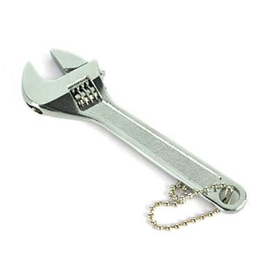 Imagem de Mini chave inglesa de 4 polegadas/100 mm, chave de porca ajustável portátil ferramenta de mão criativa anel chaveiro presente