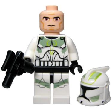 Imagem de LEGO Star Wars - Minifigur Clone Trooper Clone Wars mit Sand Green Markings aus 7913 mit Blaster