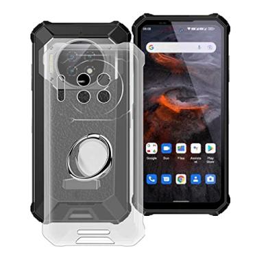 Imagem de HGJTF Phone Case for Oukitel WP19 Case (6.78 Inch), with 360 Degree Rotation Finger Ring Kickstand, Clear Silicone Shockproof X Anti-Scratch Shell TPU Bumper Soft Cover for Oukitel WP19