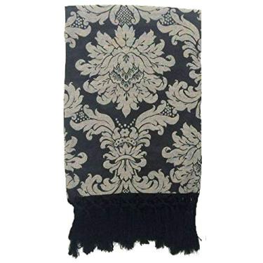 Imagem de Manta de Sofá Jacquard Preto e Crú 190x140