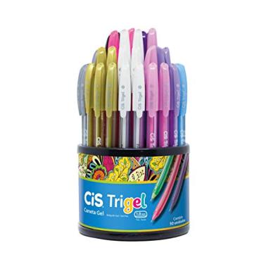 Imagem de Caneta Gel CIS TRIGEL, Pote com 50 unidades cores sortidas