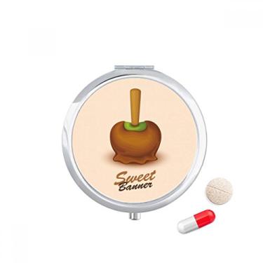 Imagem de Caixa de comprimidos de sorvete de chocolate marrom verde com compartimento para armazenamento de remédios