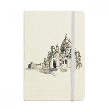Imagem de Caderno Sacre-Coeur em Paris, França, capa dura oficial, diário clássico