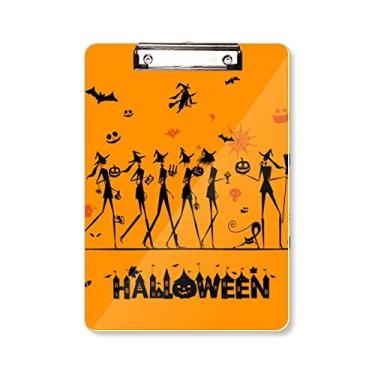 Imagem de Prancheta longa de Halloween com estampa de bruxa de desenho de bruxa A4