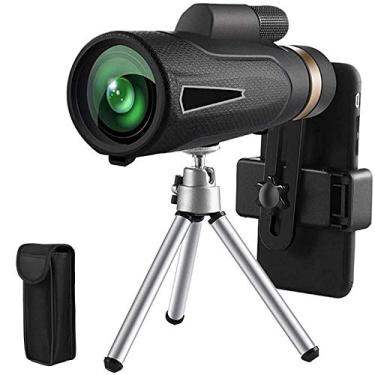 Imagem de 12X50 HD Telescópio monocular monocular de alta potência + suporte para smartphone e tripé à prova d'água para observação de pássaros Jogo de bola de concerto para passeios turísticos