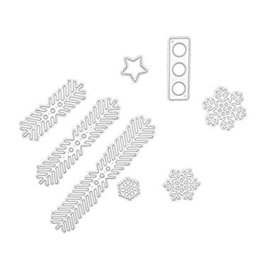 Imagem de Moldes de metal , carimbos transparentes de cruz de floco de neve em relevo, molde faça...