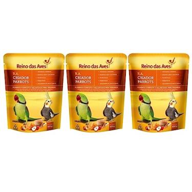 Imagem de Kit Com 3 Farinhadas RA Criador Parrots Para Calopsitas Agapornis Periquitos Ring Neck - Reino das Aves