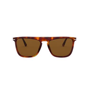 Imagem de Óculos de sol retangulares Persol PO3225S, Havana/Marrom Polarizado, 56 mm