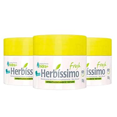 Imagem de Kit Desodorante Creme Herbíssimo Fresh 55g - 3 Unidades