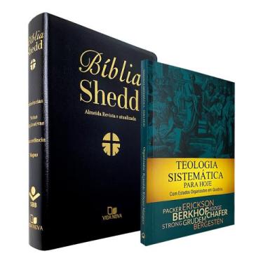 Imagem de Kit 2 Livros  Bíblia De Estudo Shedd  Ara - Preta + Teologia Sistemáti