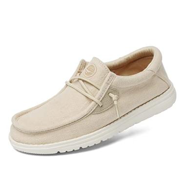 Imagem de Grand Attack Sapatos de caminhada para mulheres - mocassins de linho, sapatos de barco de trabalho de lona, confortável, leve, respirável para lazer diário, caminhada, trabalho, compras,