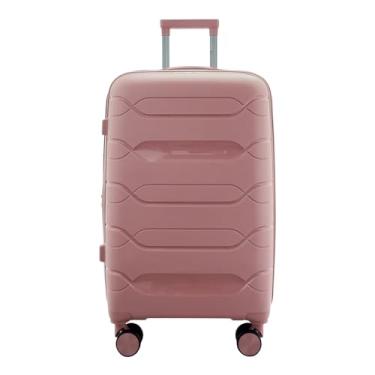Imagem de Mala de Viagem Média 23kg Despachada Expansiva Rígida Polipropileno Rodas Duplas 360º Cadeado TSA Gladiador P1M Rosa
