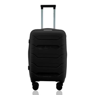 Imagem de Mala de Bordo 10kg Viagem Expansiva Rígida Polipropileno Cadeado TSA Rodas Duplas 360° Removíveis Gladiador P1MB Preto