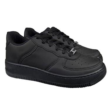 Imagem de Tenis Unissex Confortavel Branco/Preto Basquete Skate West Boot Air Top (Preto, BR, Adulto, Numérico, 35)