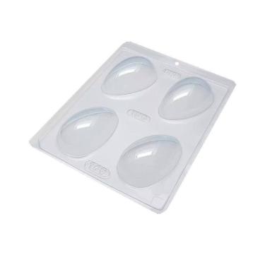 Imagem de 3 Formas de ovo de pascoa liso 100g bwb simples 140 Tradicional Chocolate