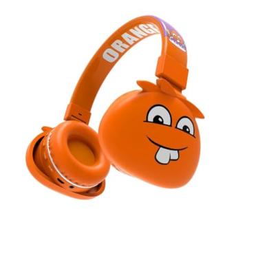 Imagem de Headset Wireless Fone Infantil Bluetooth Monsters Cartoon Dobrável Sem Fio para Crianças (Laranja)