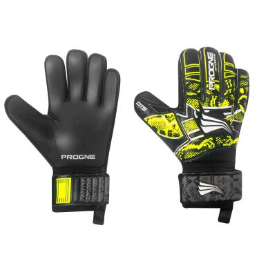 Imagem de PROGNE, Luvas de Goleiro Profissional com Tala Finger, Mamba, Preto/Amar - Tam:10
