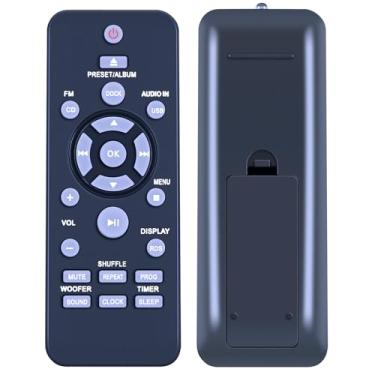 Imagem de Controle remoto de substituição compatível com sistema estéreo Philips Micro Music BTM1180 BTM2130 BTM2180 BTM2180/37 BTM2280 BTM2280/12 BTM2310/12 BTM2310/55 BTM2310/93 BTM23100 /96 D CM2068/93