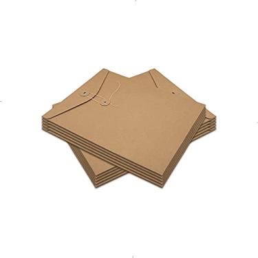 Imagem de Funny live 10 peças A5 Kraft String Envelope Pasta de Arquivo Organizador para Projetos | Contratos | Contas | Bolsos para Documentos de Reunião Material de Escritório (versão vertical A5)