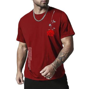 Imagem de Camiseta Manfinity Homem Floral T-Shirt 100% Algodão - Diverse