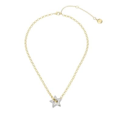 Imagem de Steve Madden Colar feminino com pingente de estrela inchada, One Size, Metal, Sem Pedra Preciosa