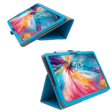 Imagem de Kebiory Capa para tablet TCL Tab 10 NXTPAPER 5G de 10,4 polegadas, capa de couro PU à prova de choque, fecho magnético, capa inteligente com alça de mão para tablet TCL TAB 10 NXTPAPER 5G 10,4