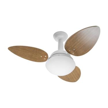 Imagem de Venti-Delta Jet Ventilador de Teto 3 Velocidades com Luminária 127v Branco/Mogno