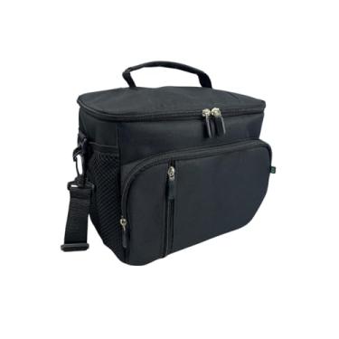 Imagem de Bolsa Térmica Transversal Tiracolo Porta Marmita Fitness Academia Unissex 8 Litros Preto Art 2 ART MANIA